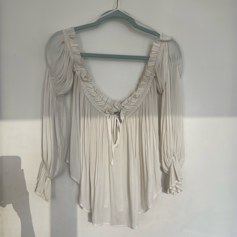 Off the shoulder white blouse